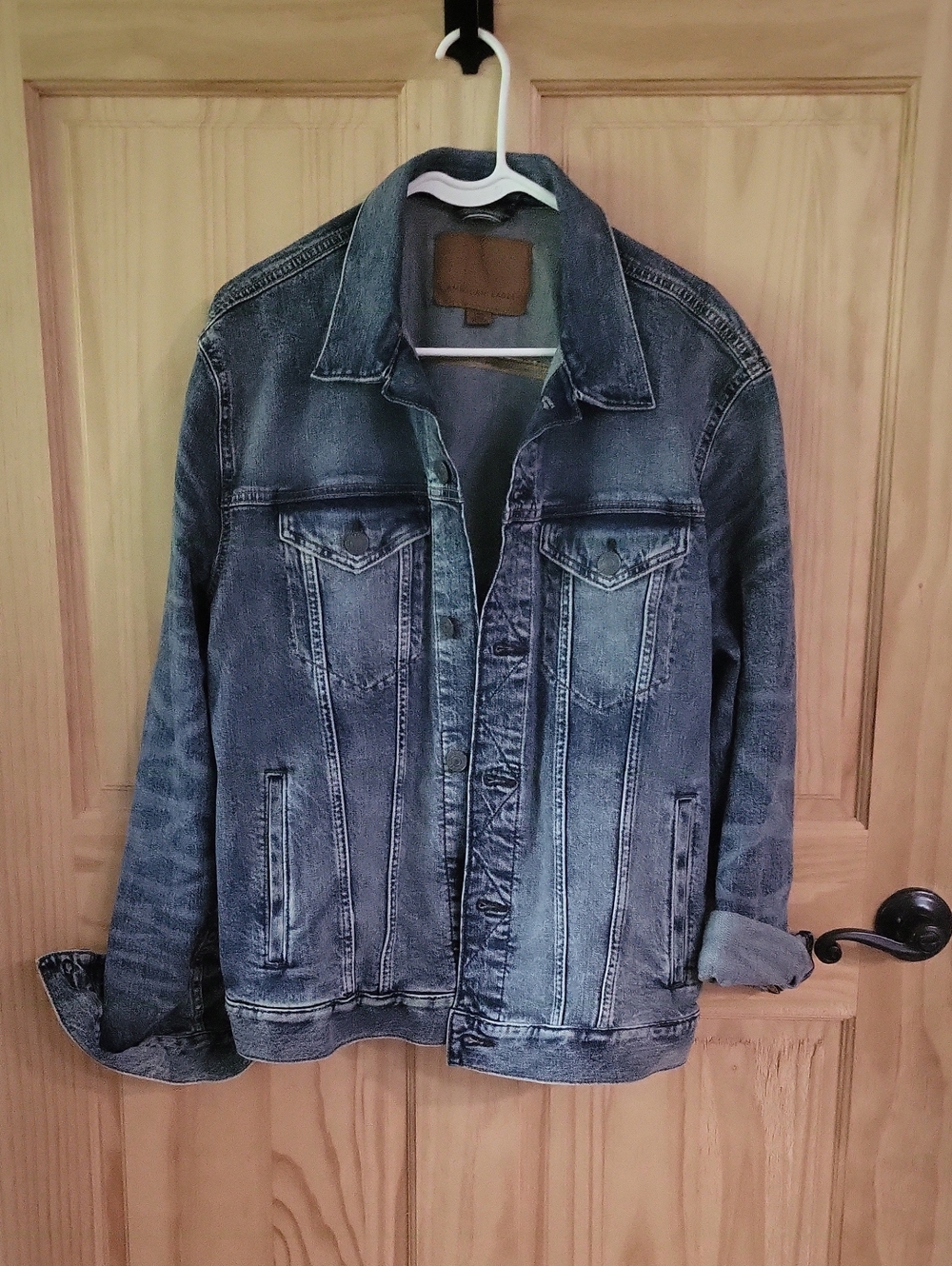American Eagle Outfitters Washed Blue Denim Jacket